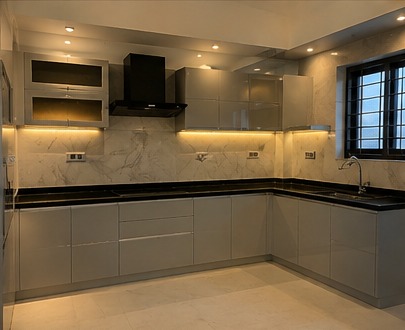 Modern tiled kitchen